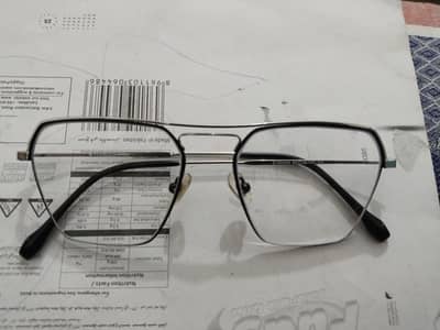Stylish Black Silver Square Metal Eyeglasses Frame