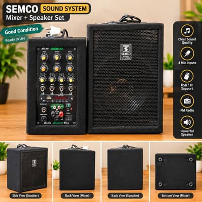 SEMCO Sound System | Mixer + Speaker | Excellent Sound