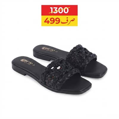 stylish black braided flat sandals for women