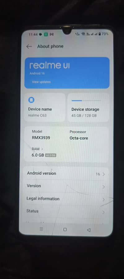 Realme C63 6/128gb For pubg