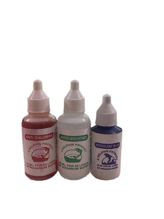 Pack of three Fresh Water Aquarium Water Treatments Drops