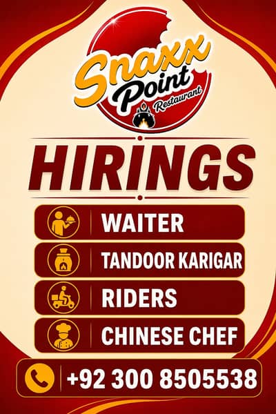 Multiple Position Staff Required for Restaurant