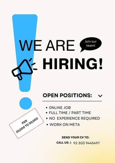 Hiring For Online Job ads Posting