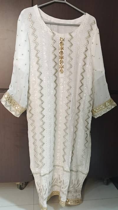 3pc white formal dress