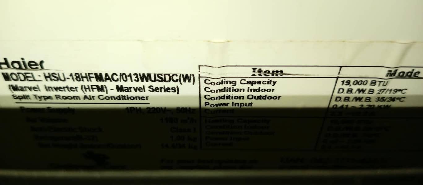 haier split inverter 1