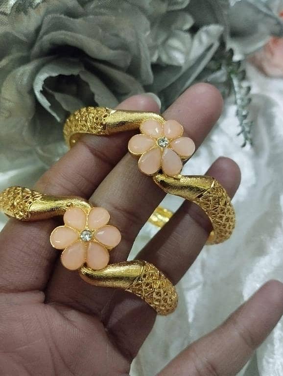 Gold Platted Kara Set For Women For Girls