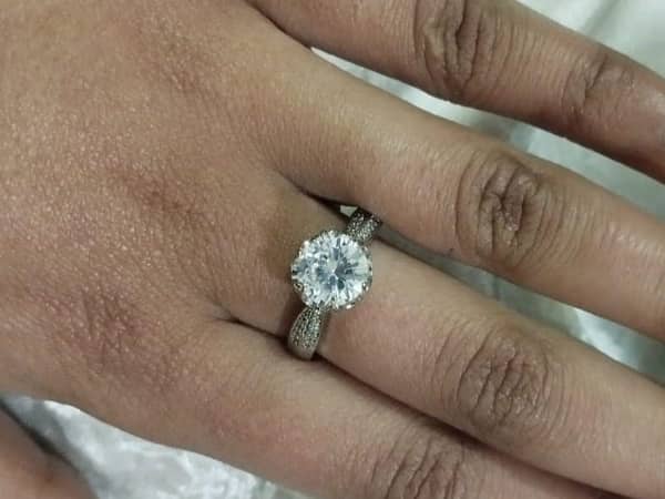 Luxury Round Cut Cubic Zirconia Ring Jewelry Gift