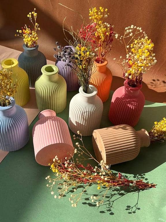 Concrete Mini Vase | Minimalist Design | Hygge Home Decor | Dried Flower Vase | White Vase Gift for Home