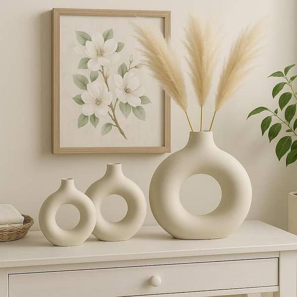 large Donut Ceramic Vase – Home Decor
