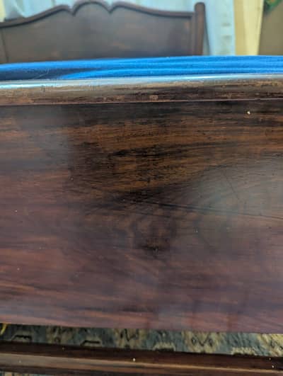 Teek wood bed with molty Ortho mattress