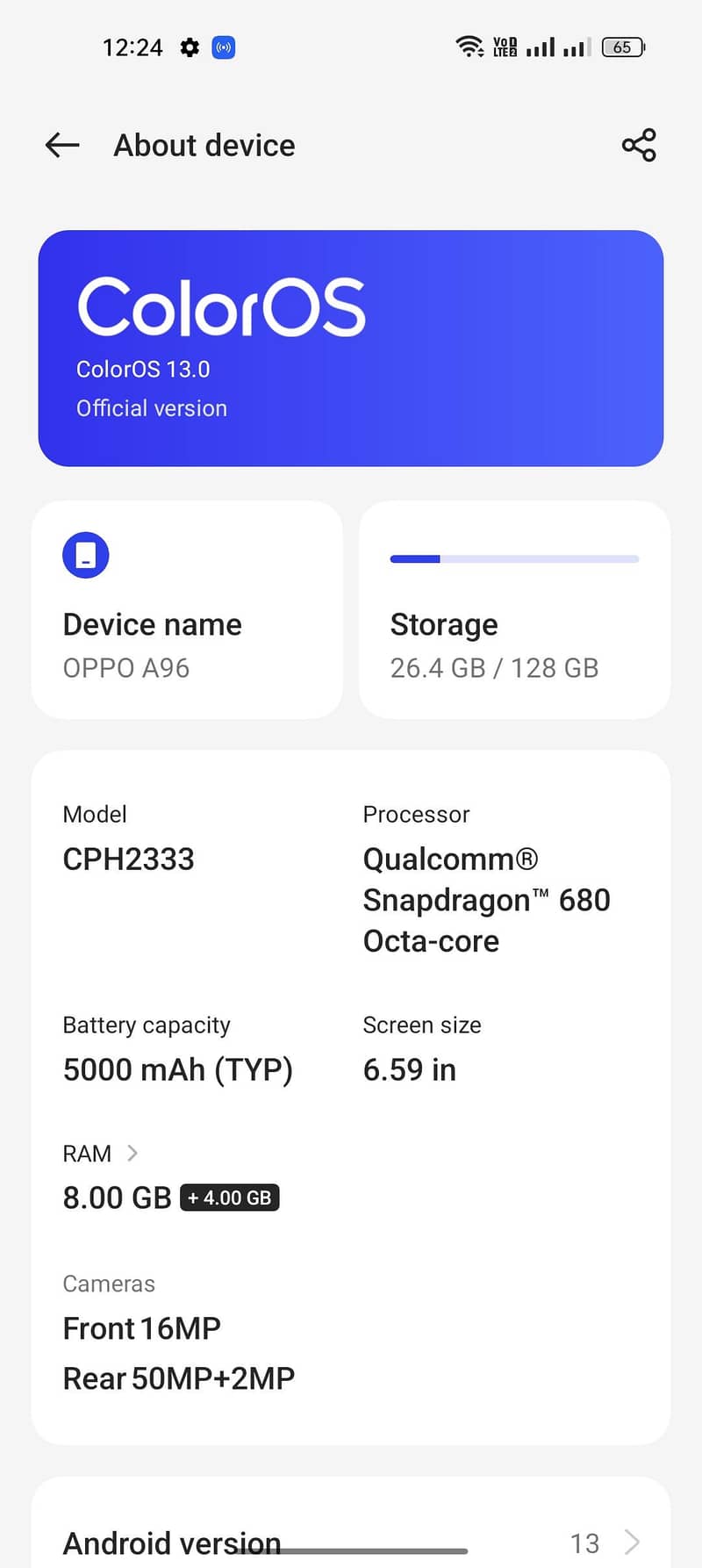 OPPO A96 14