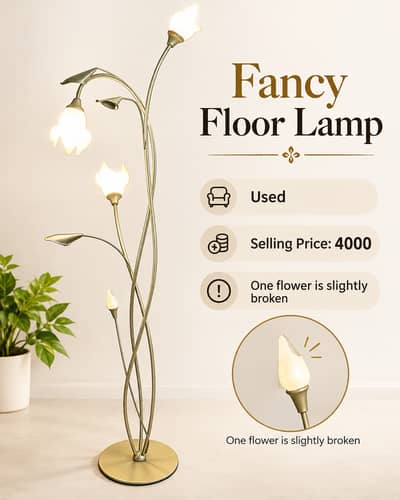 Beautiful Floor Lamp For Sale [Used]
