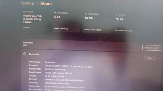 Core i5 | 10th Gen | 12GB RAM | 500GB | Lenovo | Intel UHD Windows 11