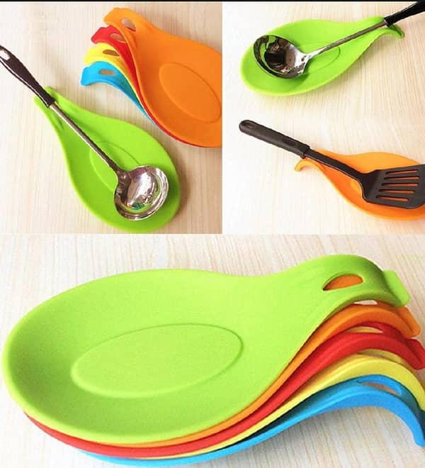 Spoon Holders Fork Spatula,Rock Shelf Organizer Plastic Spoon Rest Chopsticks holder, Non-slip spoon holder,Pad kitchen spoon Mat-rest, Spoon Holder for stove Top,Utensil Rest for Kitchen counter