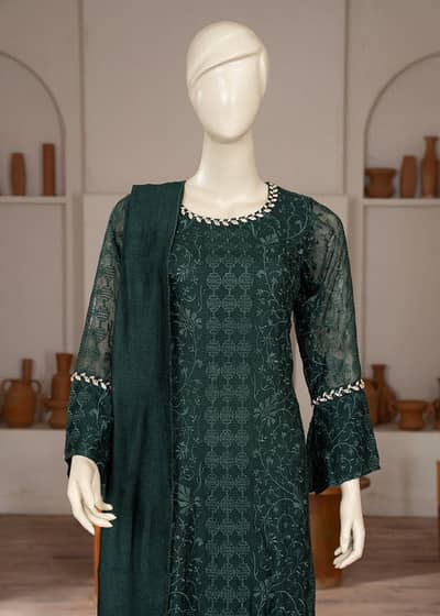 50% off. The dark green straight cut kurta feature stunning embroidery