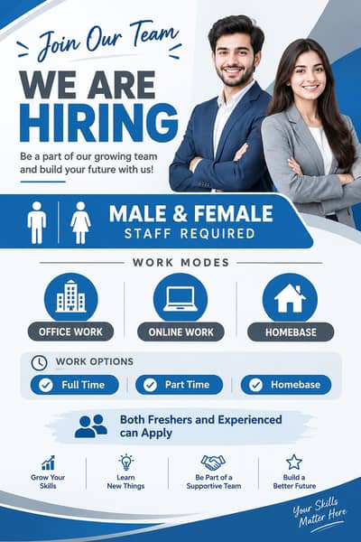 Apply for online work. Start your career with us. Growing opportunity