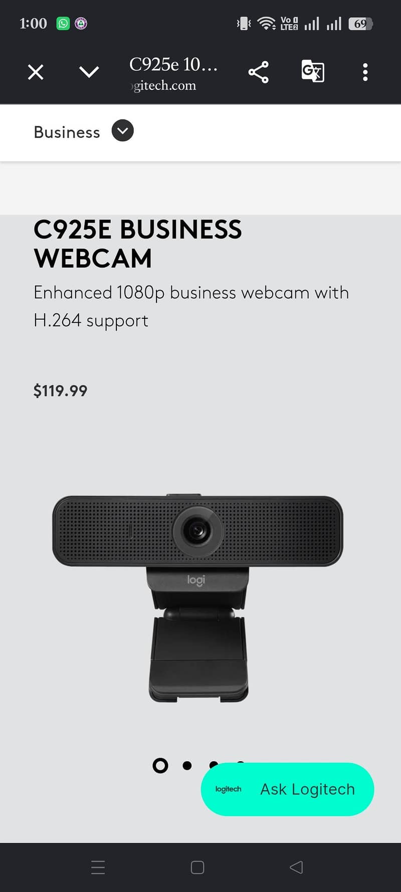 Logitech c925 webcam 4
