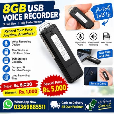 Mini 8GB USB Pen Flash Drive Disk Digital Audio Voice Recorder