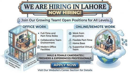 Apply for online work and office work!