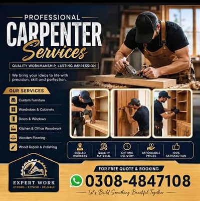 carpenter wood warks kitchen cabinet