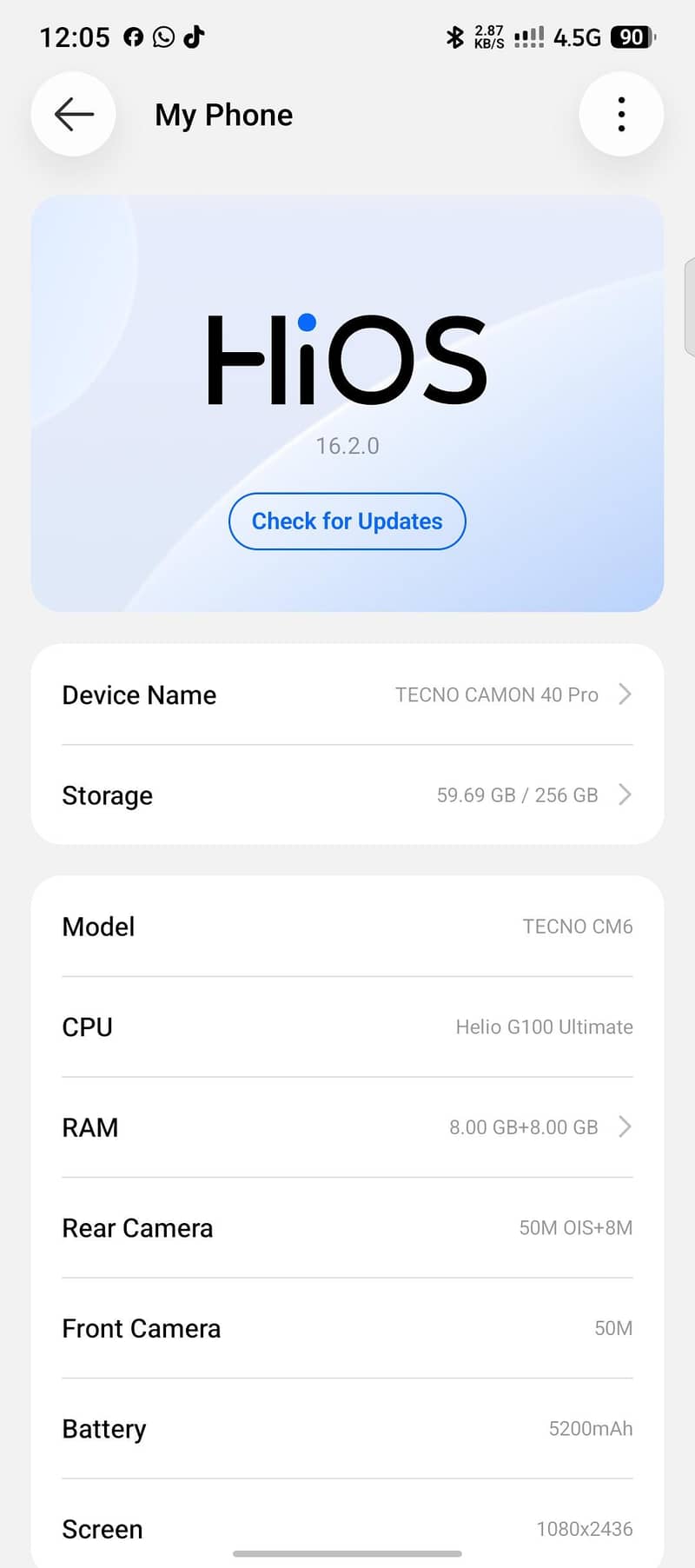 Tecno CAMON 40 Pro 5