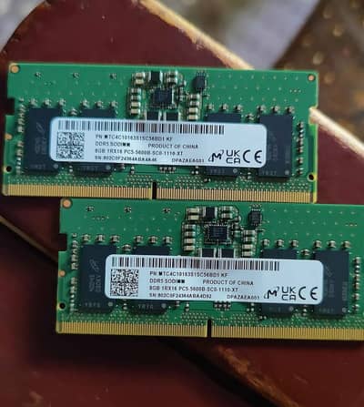 2×8GB DDR5 5600MHz Laptop RAM | Total 16GB