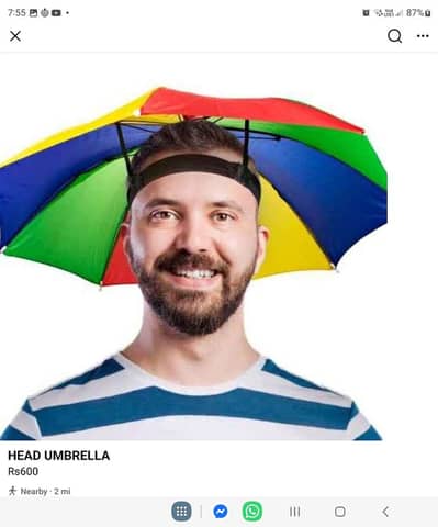 Head umbrella/ Hand free umbrella