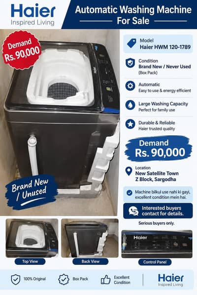 Brank new washing machine  number 030-571-74947