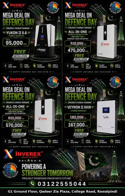 Inverex Solar Inverters| Off Grid,Hybrid & ESS | Defence Day Mega Deal
