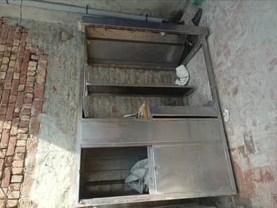 Stainless steel Burger  & Shawarma counter|| Food Counter