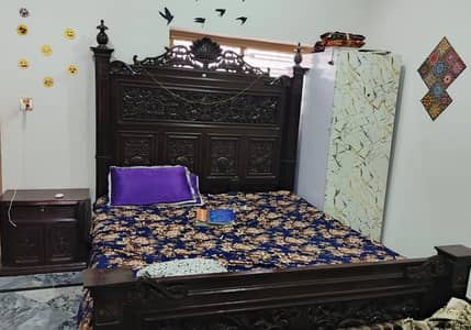 Modern bed with side table and dressing urgent sale