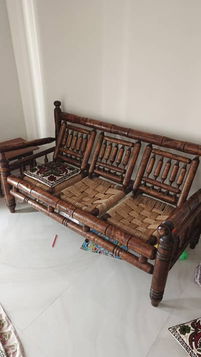 PURE WOOD  Sofa Set 5 Seater