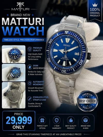 Brand New Seiko Automatic Men’s Watch – Premium Stainless Steel
