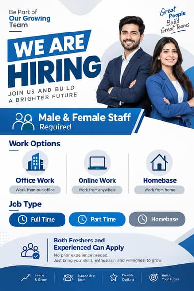 Apply for online work. Start your career with us. Growing opportunity