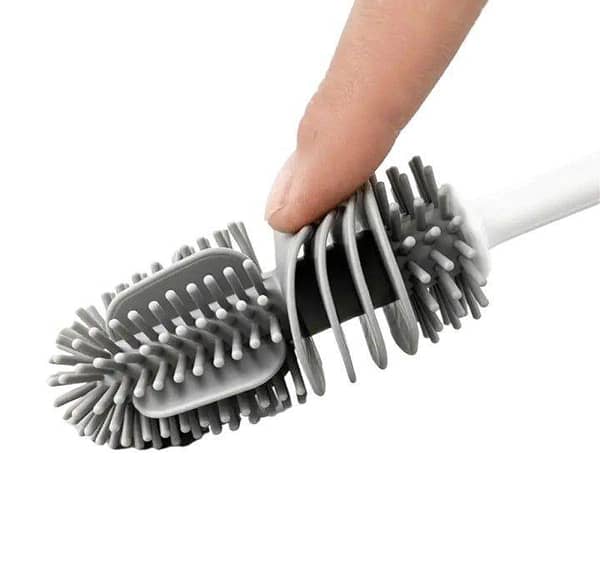 Bottle Brush Insulation Cup Washing No Deadend Long Handled Silicone Cleaning Brush Household Multifunctional Cleaning Tools - Amazing Gadgets. Pk
