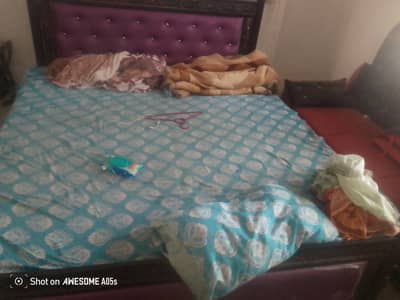 Double bed with Big size cupboard