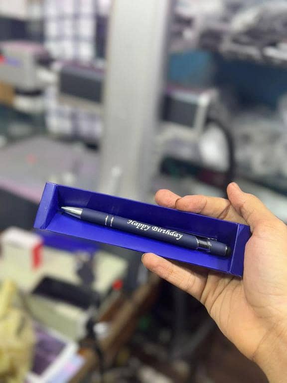 Pen With Box Color Black and Blue