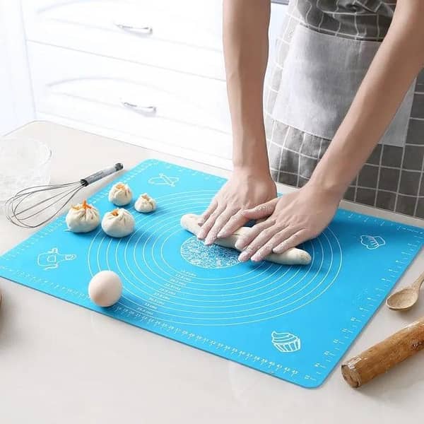 Non Slip Non Stick Thickening Flour Silicone Baking Mat 40cm x 50cm Kneading Dough Pad Pastry Rolling Mat Roti Mat