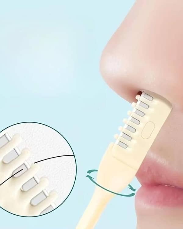 2-Piece Set of Gentle and Effective Nose Hair Trimmers for Clean Nasal Grooming