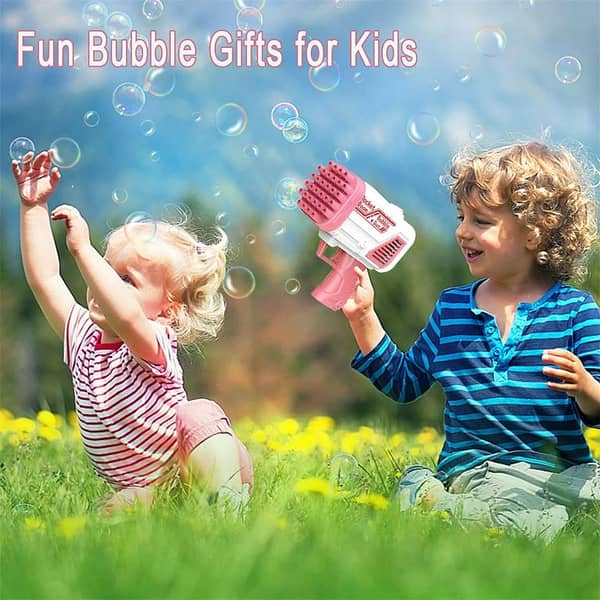 36-Hole Automatic Bubble Gun for Kids | Bubble Machine with 36 & 8 Hole Settings | Bazooka-Style Bubble Maker Toy | Bulbulay Bubble Machine for Children