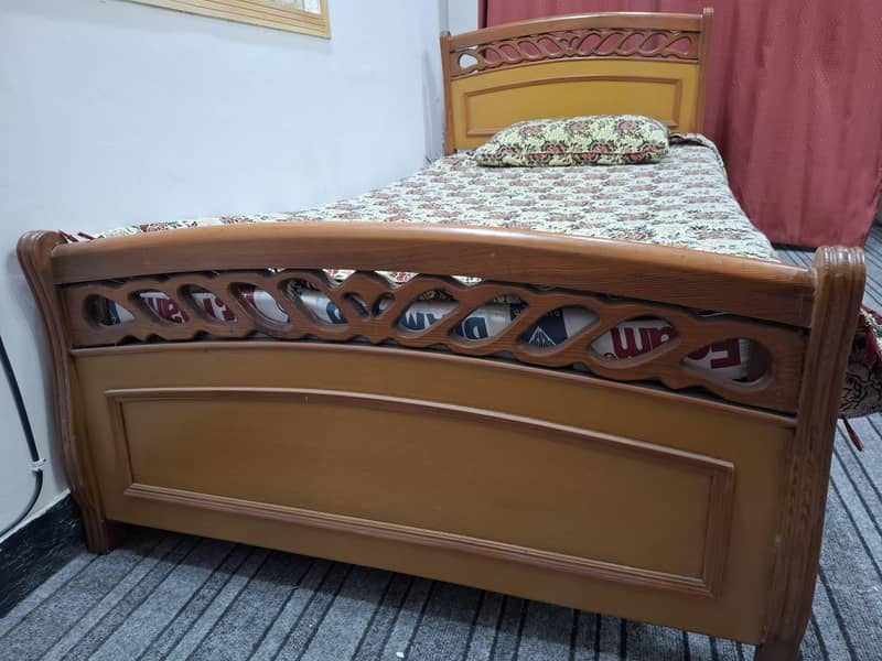 2 Solid Pine Wood Single Beds 5