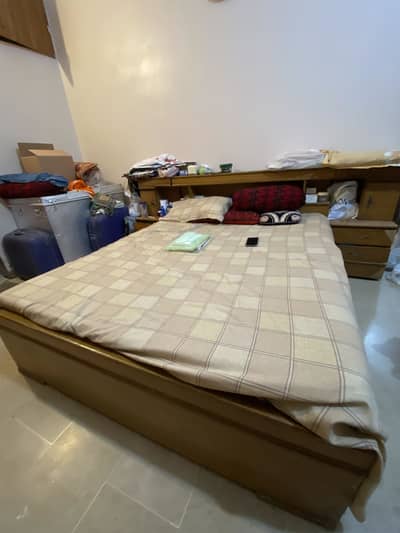 Bed Set With Side Tables & 3 Cupboard | Urgent Sale