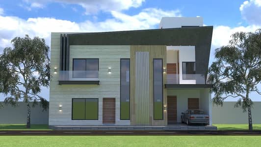 8 marla house P block khayaban-e-amin