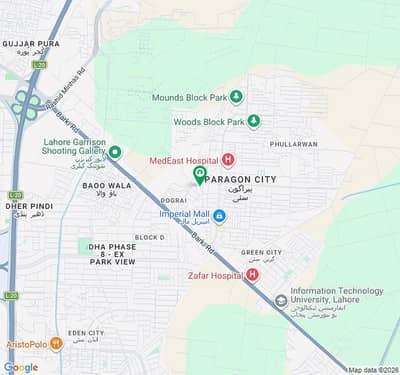 Paragon City - Grove Block Residential Plot Sized 5 Marla