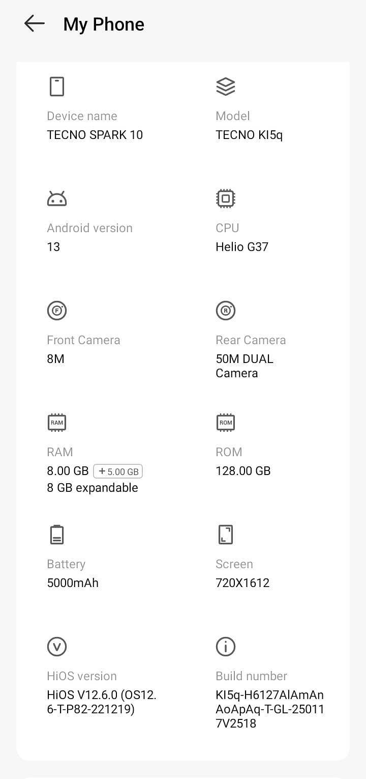Tecno Spark 10 0