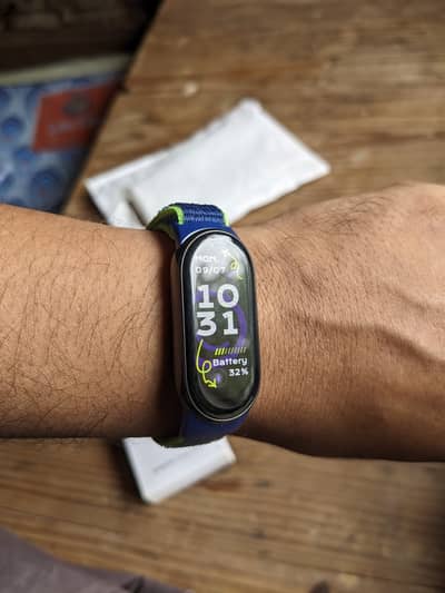 Original Xiaomi Mi Band 8 with 3 extra strap with box , charging cable