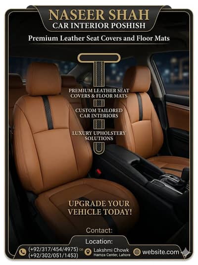 Leather rexin Floor Mat / Seat Poshish / Steering Cover
