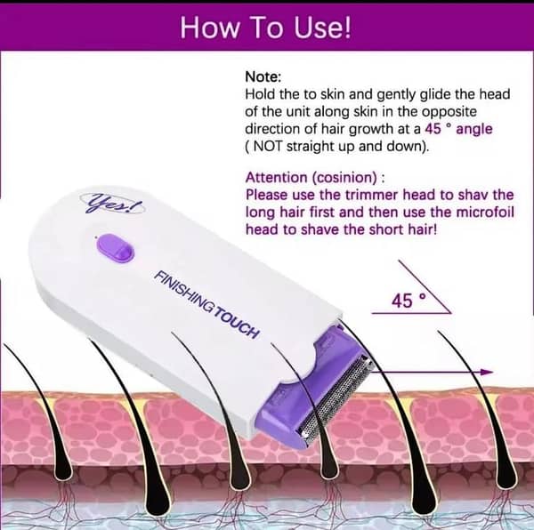 Hair Remover Finishing Touch Hair Remover – Portable Painless Facial