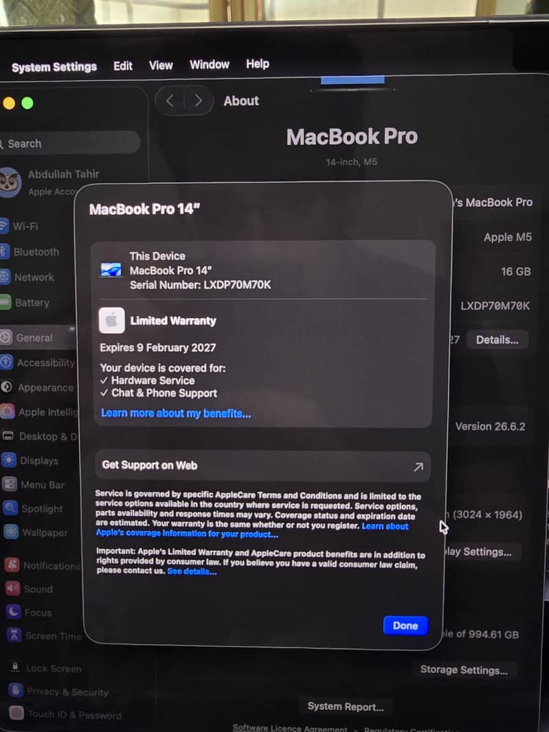 Macbook pro M5 4