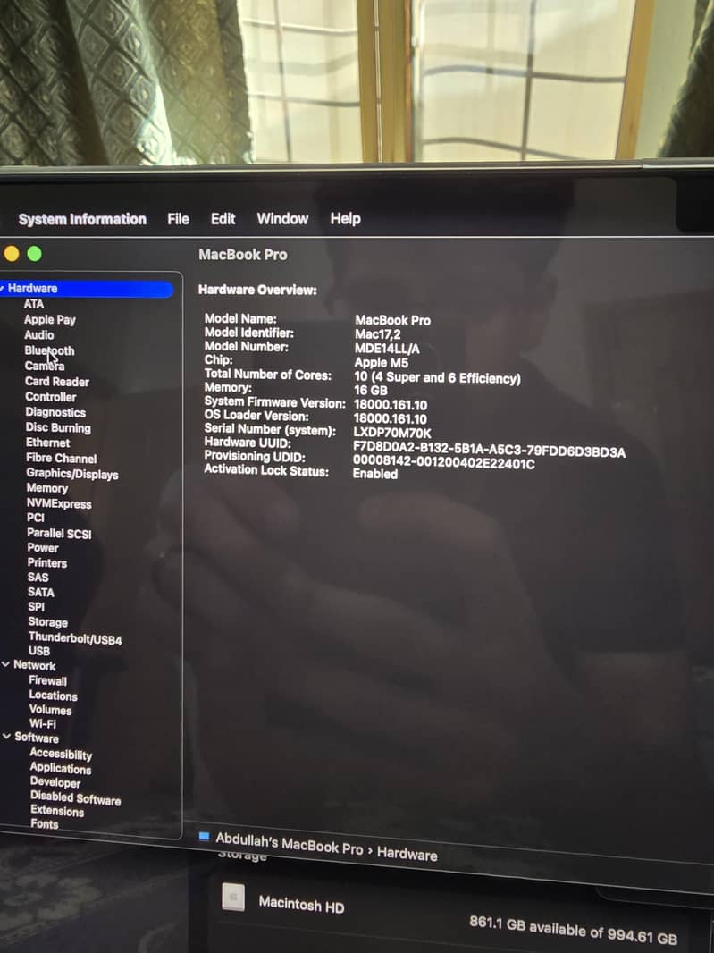 Macbook pro M5 6